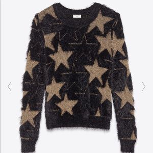Saint Laurent JACQUARD SWEATER WITH LUREX STARS